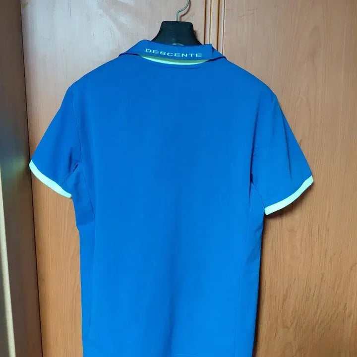 [BUNJANG] Descente Blue Short-Sleeve Polo T-Shirt / 데상트 블루 반팔 카라 티셔츠