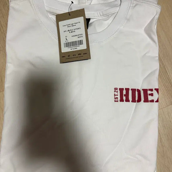 [BUNJANG] Hdex Giant Fit Short Sleeve T-Shirt (White, L) / Hdex 자이언트핏 숏슬리브 L