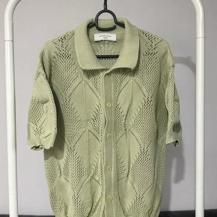 [BUNJANG] Afterpray Crochet Half Knit Cardigan M / [에프터프레이] 크로쉐 하프니트 가디건 M