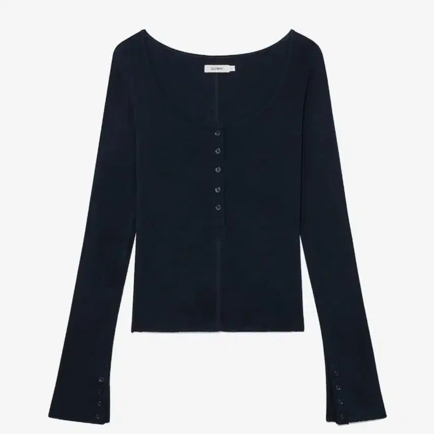 [BUNJANG] Glony Faded Button Long Sleeve Navy S / 글로니 페이드 버튼 롱슬리브 네이비S