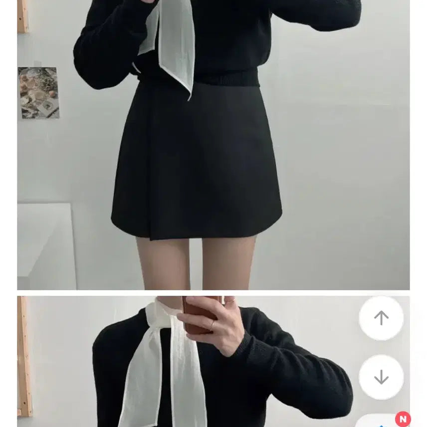 [BUNJANG] H.Room Sharen Cashmere Wool Round Knit / 에이치룸 하객룩 샤렌 캐시울 심플 라운드니트