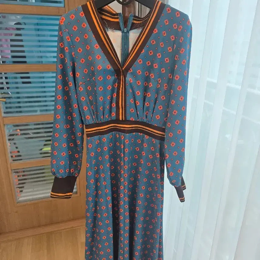 [BUNJANG] Vintage Pattern Long Dress / 롱원피스