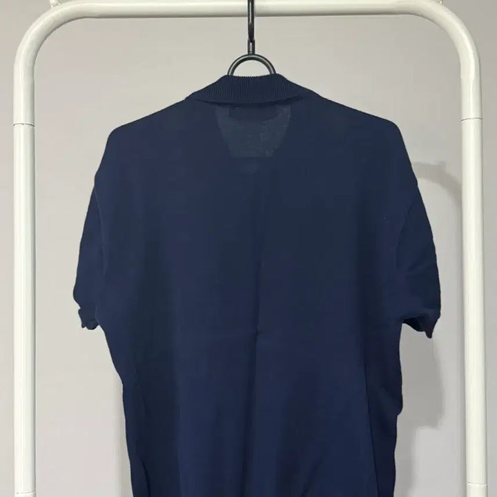 [BUNJANG] No Coolus Argyle Short Sleeve Knit Navy / [노쿨러스] 멀티 버튼 아가일 반팔니트 네이비