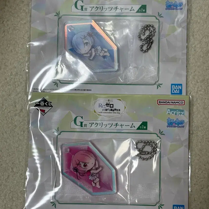 [BUNJANG] Re:Zero Acrylic Keyring G Version Bundle / 리제로 아크릴 키링 g상 일괄 판매