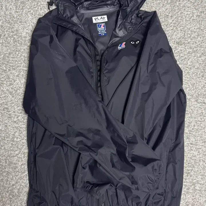 [BUNJANG] Comme des Garçons x K-Way Black Windbreaker (Unisex) / 2XL) 꼼데가르송 x K-Way 까웨이 바람막이 블랙 남녀공용