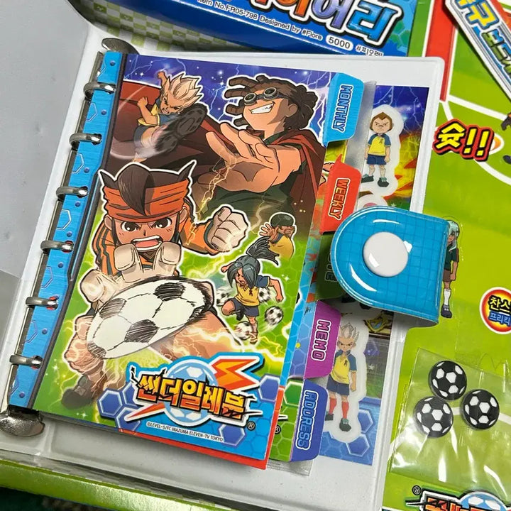 [BUNJANG] Thunder 6-Ring Soccer Board Game Diary Set / 고전문구 썬더일레븐 6공 축구 보드게임 다이어리 세트