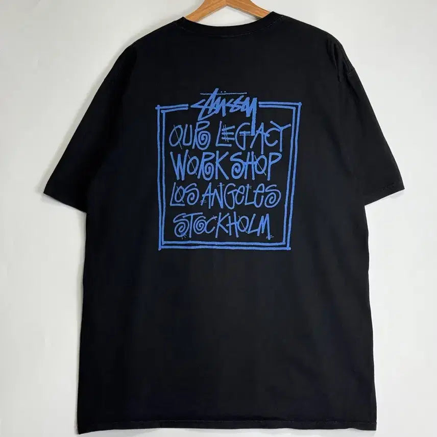 [BUNJANG] Stussy x Our Legacy Workshop Frame Pigment Dyed Short Sleeve T-Shirt L / 스투시 X 아워레가시 워크샵 프레임 피그먼트 다이 반팔 티셔츠 L