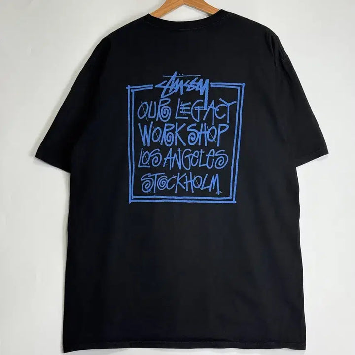 [BUNJANG] Stussy x Our Legacy Workshop Frame Pigment Dyed Short Sleeve T-Shirt L / 스투시 X 아워레가시 워크샵 프레임 피그먼트 다이 반팔 티셔츠 L