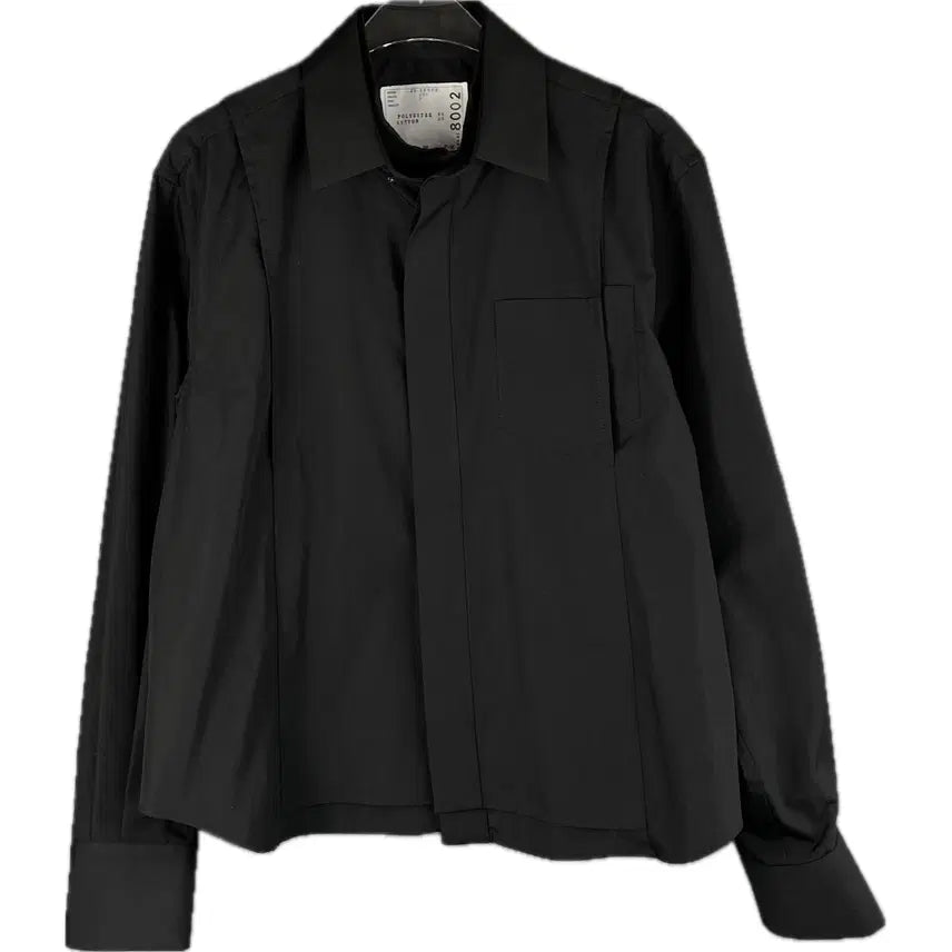 [BUNJANG] Sacai Layered Poplin Shirt Size 2 Black / [2] 사카이 레이어드 포플린 셔츠