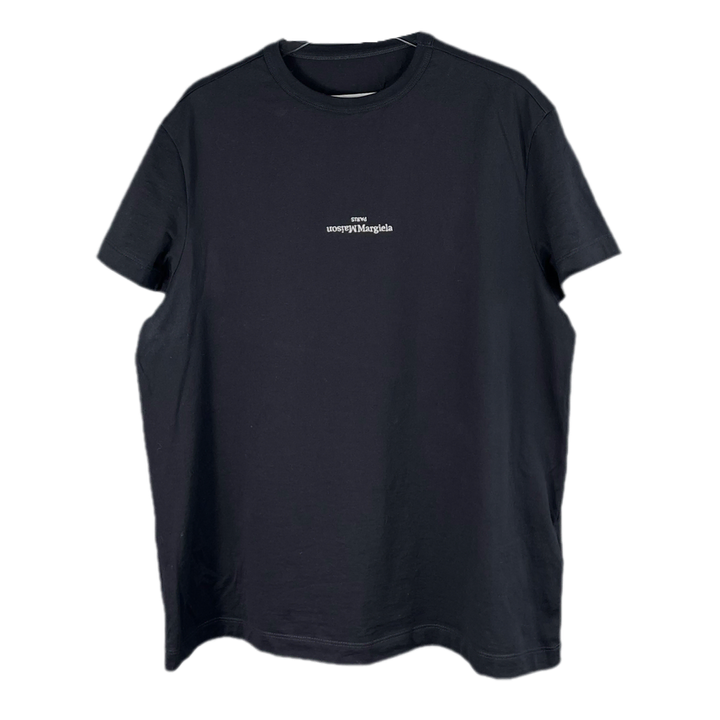 [BUNJANG] Maison Margiela Distorted Logo Short Sleeve T-Shirt Black Size 48 / [48] 메종 마르지엘라 디스토티드 로고 반팔 티셔츠