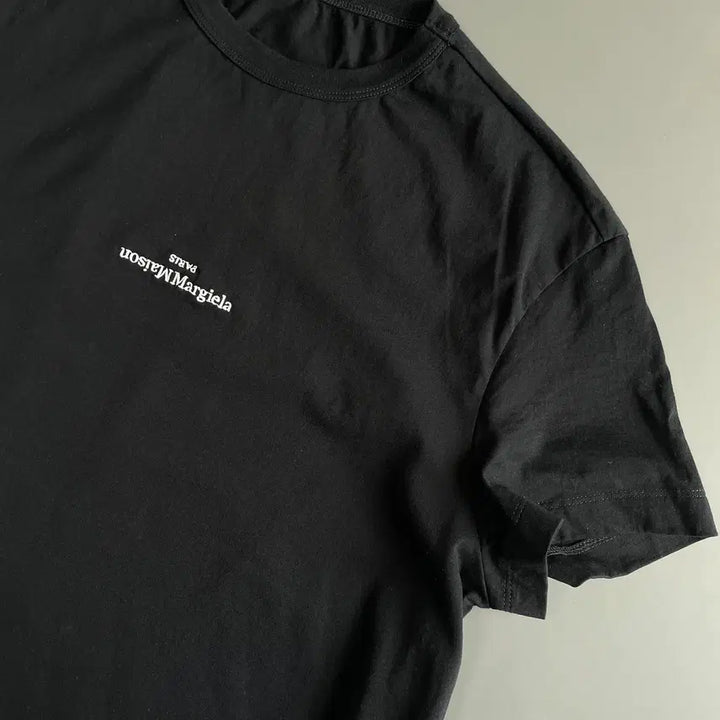 [BUNJANG] Maison Margiela Distorted Logo Short Sleeve T-Shirt Black Size 48 / [48] 메종 마르지엘라 디스토티드 로고 반팔 티셔츠