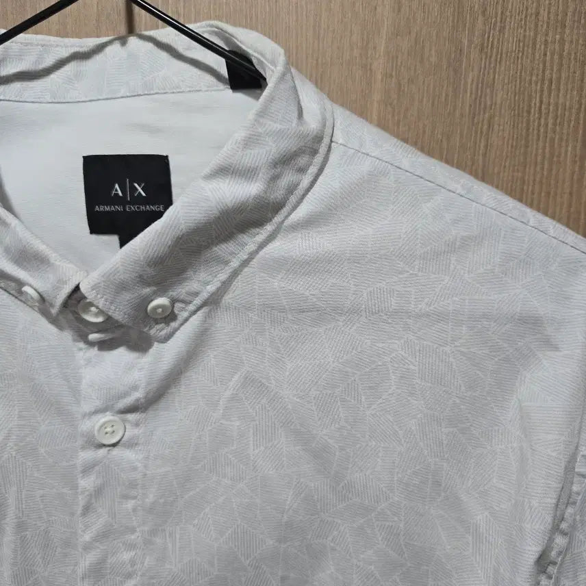 [BUNJANG] Armani Exchange L White Grey Pattern Shirt / 아르마니 익스체인지 셔츠 L / 상태 매우 좋음 / 백화점 정품