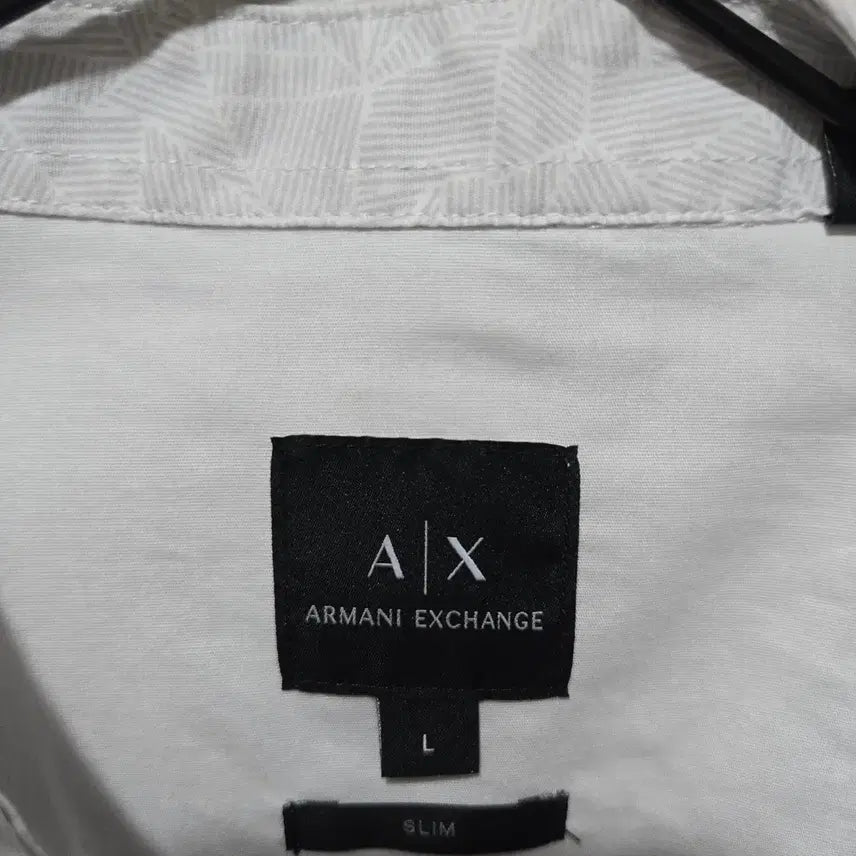 [BUNJANG] Armani Exchange L White Grey Pattern Shirt / 아르마니 익스체인지 셔츠 L / 상태 매우 좋음 / 백화점 정품