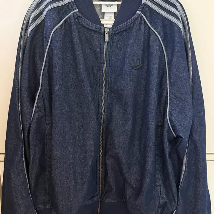 [BUNJANG] Adidas Superstar Loose Denim Track Top Jacket M / 아디다스 슈퍼스타 루즈 데님 트랙탑 자켓