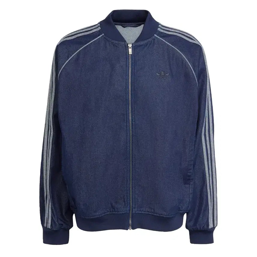 [BUNJANG] Adidas Superstar Loose Denim Track Top Jacket M / 아디다스 슈퍼스타 루즈 데님 트랙탑 자켓