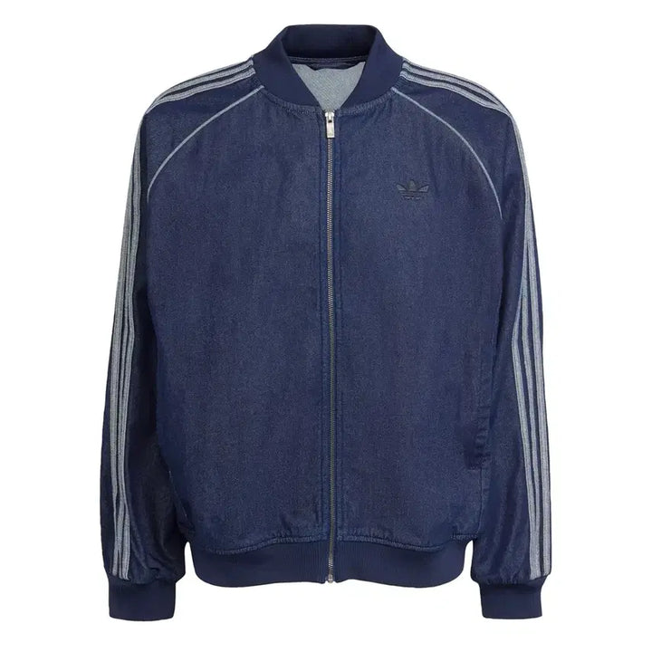 [BUNJANG] Adidas Superstar Loose Denim Track Top Jacket M / 아디다스 슈퍼스타 루즈 데님 트랙탑 자켓