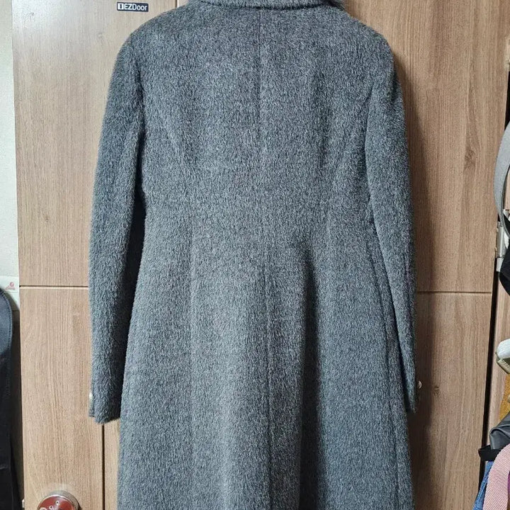 [BUNJANG] LINE BY LYNN Fox Fur Alpaca Coat Grey / 라인바이린 LINE BY LYNN 폭스퍼 알파카 코트 그레이 55