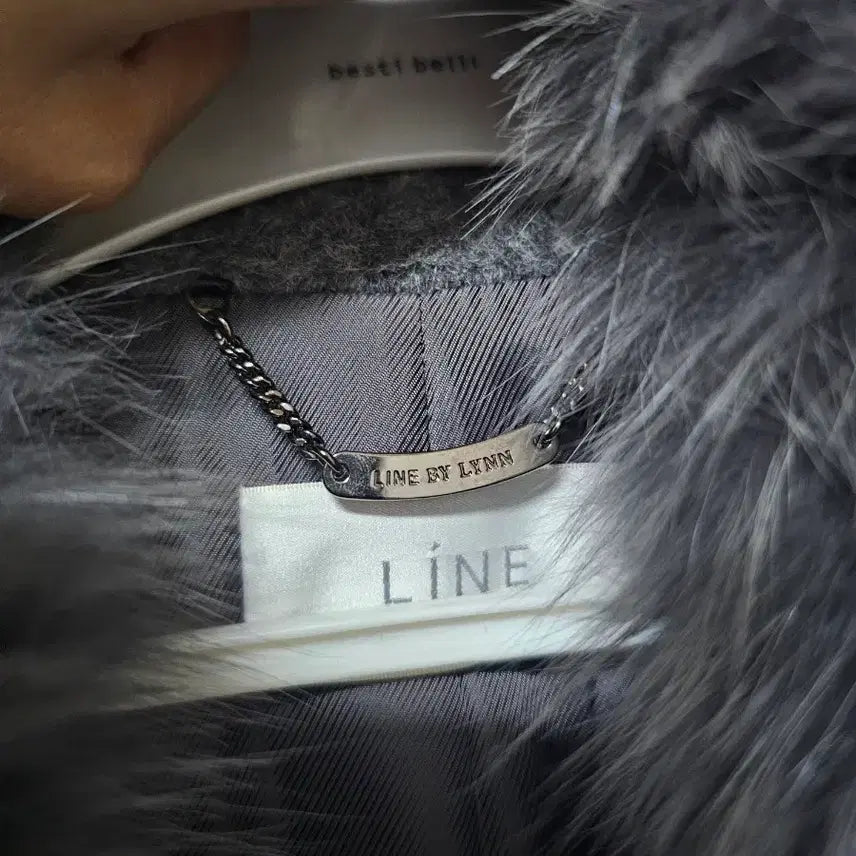 [BUNJANG] LINE BY LYNN Fox Fur Alpaca Coat Grey / 라인바이린 LINE BY LYNN 폭스퍼 알파카 코트 그레이 55
