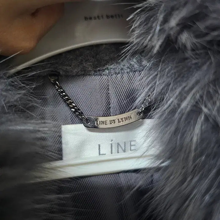 [BUNJANG] LINE BY LYNN Fox Fur Alpaca Coat Grey / 라인바이린 LINE BY LYNN 폭스퍼 알파카 코트 그레이 55
