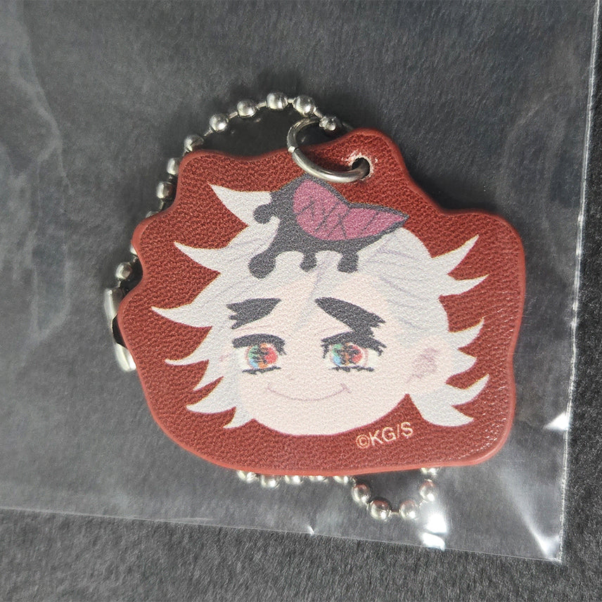 [BUNJANG] Demon Slayer Jump Shop Leather Charm Face Keychain Strap Douma / 귀멸의 칼날 점프샵 가죽 챰 얼굴 키링 스트랩 도우마