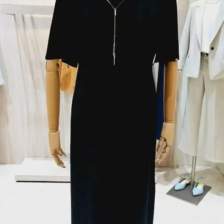 [BUNJANG] Aizbabara See-Through Sleeve Long Dress / 새상품) 아이잗바바  시스루소매 롱원피스