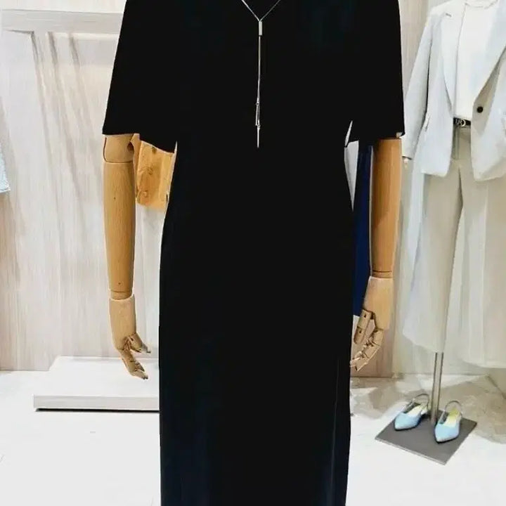 [BUNJANG] Aizbabara See-Through Sleeve Long Dress / 새상품) 아이잗바바  시스루소매 롱원피스