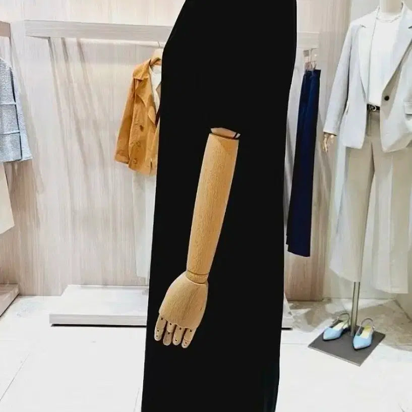 [BUNJANG] Aizbabara See-Through Sleeve Long Dress / 새상품) 아이잗바바  시스루소매 롱원피스