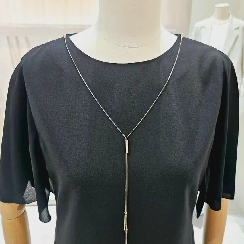 [BUNJANG] Aizbabara See-Through Sleeve Long Dress / 새상품) 아이잗바바  시스루소매 롱원피스