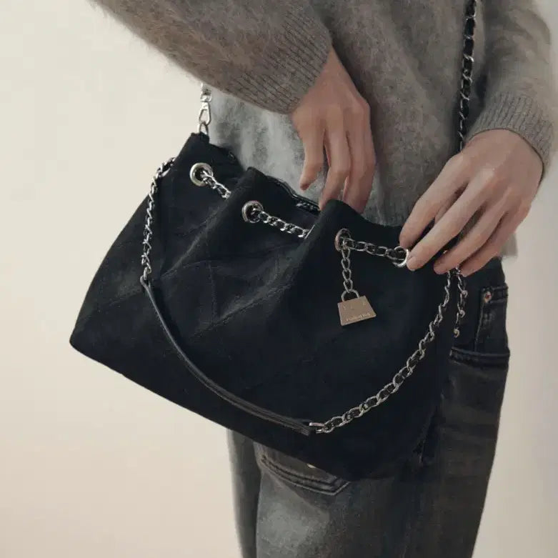 [BUNJANG] Cardinal Red Suede Shoulder Bag / (가격내림!)카디널레드 디미백 스웨이드