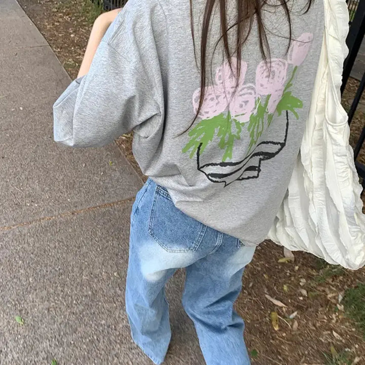 [BUNJANG] Frilly Baby Pink Flowerpot Point T-Shirt / [새상품] 프릴리 Baby pink Flowerpot Point T-Sh