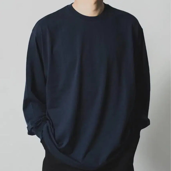[BUNJANG] Apresse Cashmere Blend Cotton T-Shirt Navy Size 3 / [3/새상품] 아프레쎄 캐시메어 블렌드 코튼 티셔츠 네이비