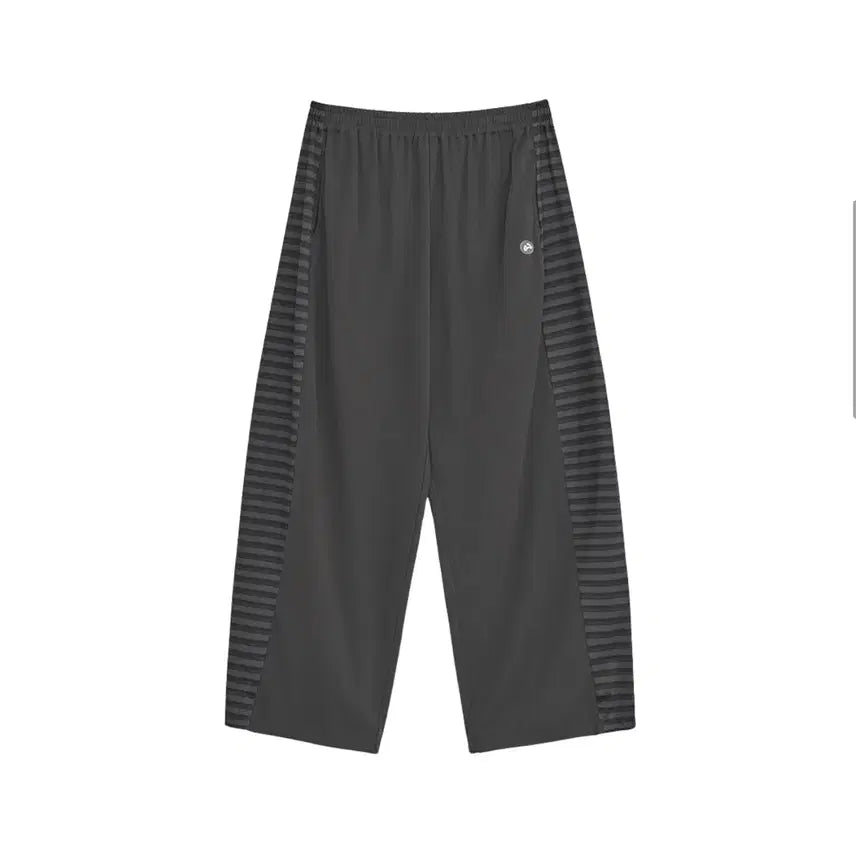 [BUNJANG] Hug Your Skin Striped Rilakkuma Jogger Pants Charcoal / 허그유어스킨 스트라이프 코리락쿠마 조거 팬츠 차콜