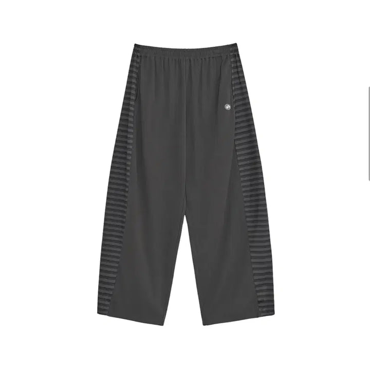 [BUNJANG] Hug Your Skin Striped Rilakkuma Jogger Pants Charcoal / 허그유어스킨 스트라이프 코리락쿠마 조거 팬츠 차콜