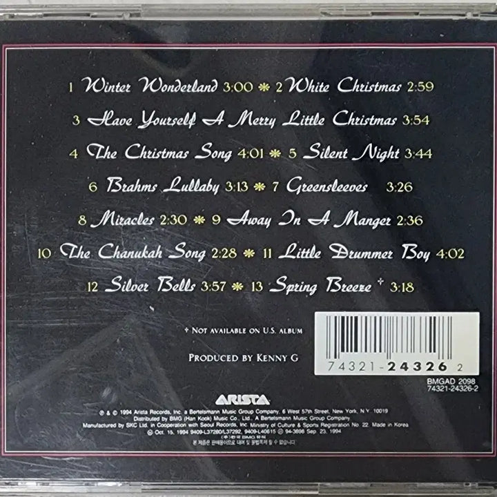 [BUNJANG] Kenny G Miracles The Holiday CD / [CD] 케니 지 Kenny G <Miracles The Holiday>