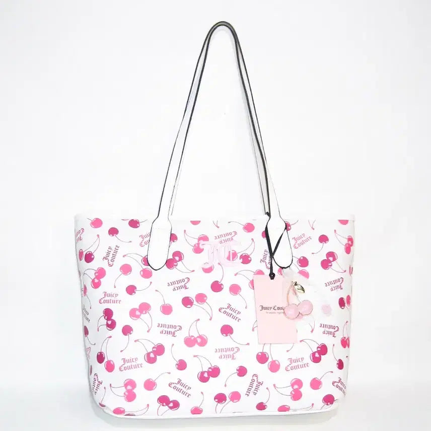 [BUNJANG] Juicy Couture Pink Cherry Shoulder Bag with Charm / 쥬시꾸뛰르 핑크 체리 숄더백 + 핑크 체리 챰 / 갸루 y2k