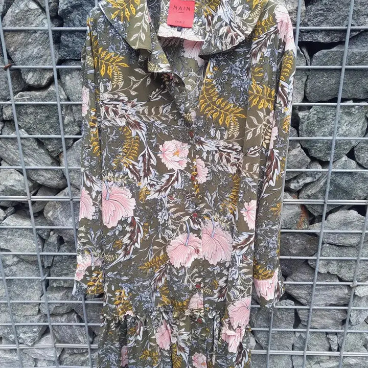 [BUNJANG] NAIN Floral Pattern Long Dress / 나인(NAIN) 고준희 플라워 원피스 + 입생로랑 립 세트 (희귀템)