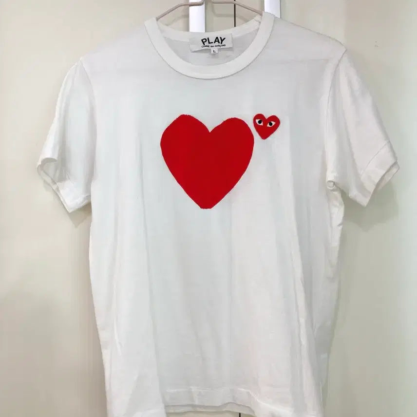 [BUNJANG] Comme des Garçons Heart T-Shirt / (정품) 꼼데가르송 하트 반팔 티셔츠