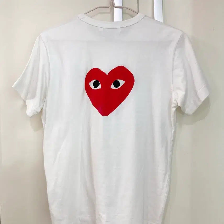 [BUNJANG] Comme des Garçons Heart T-Shirt / (정품) 꼼데가르송 하트 반팔 티셔츠