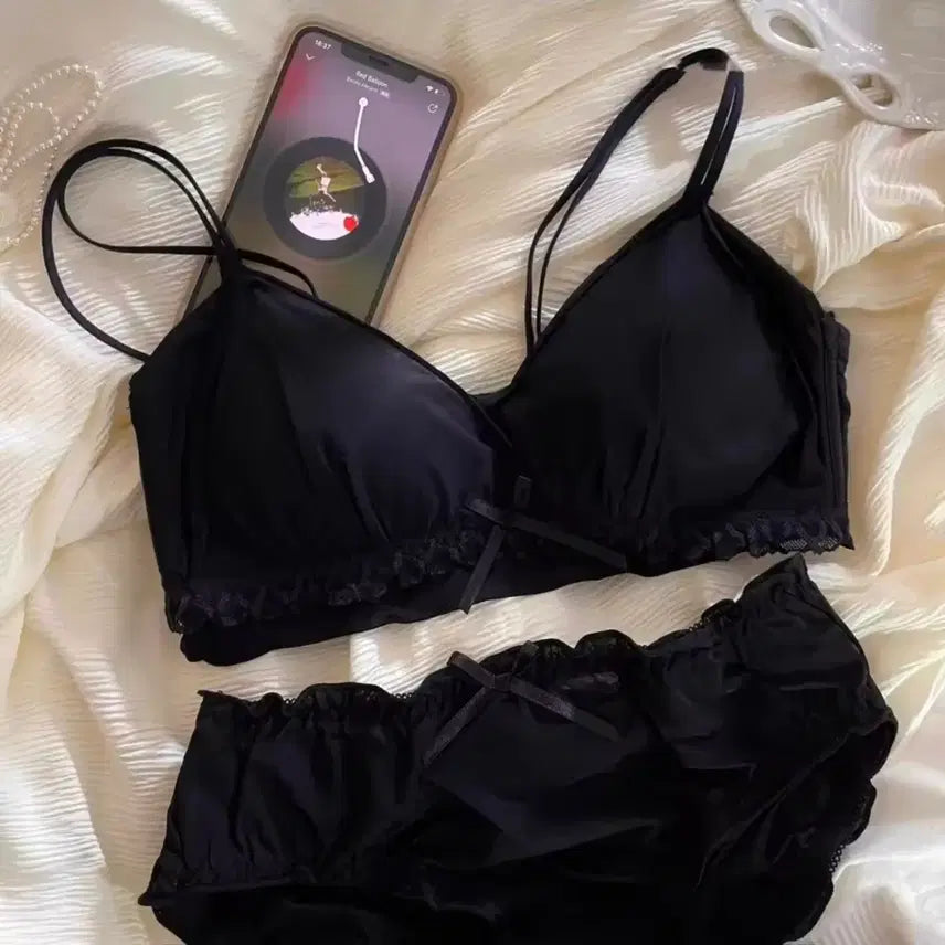 [BUNJANG] Comfortable Wireless Bralette Set / 노와이어 브라렛 세트