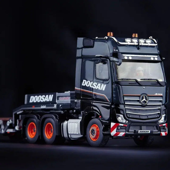 [BUNJANG] Doosan DL420 Wheel Loader with Trailer Model Set / 두산 벤츠 트레일러랑 두산 휠로더 셋트 DL420 중장비모형 트레일러
