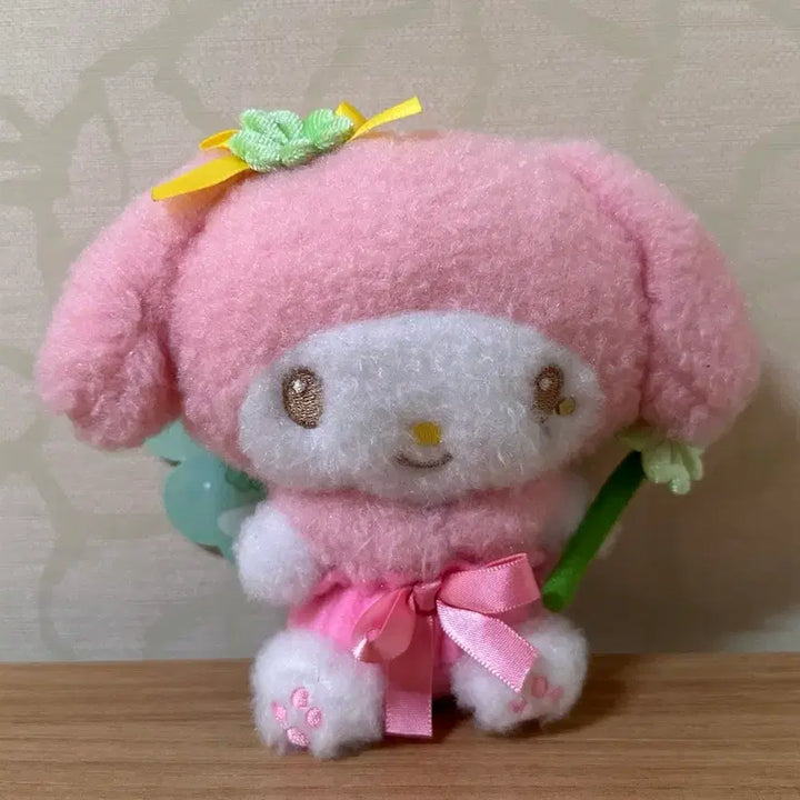 [BUNJANG] Sanrio My Melody Four-Leaf Clover Charm / 산리오 마이멜로디 네잎클로버 인형 키링