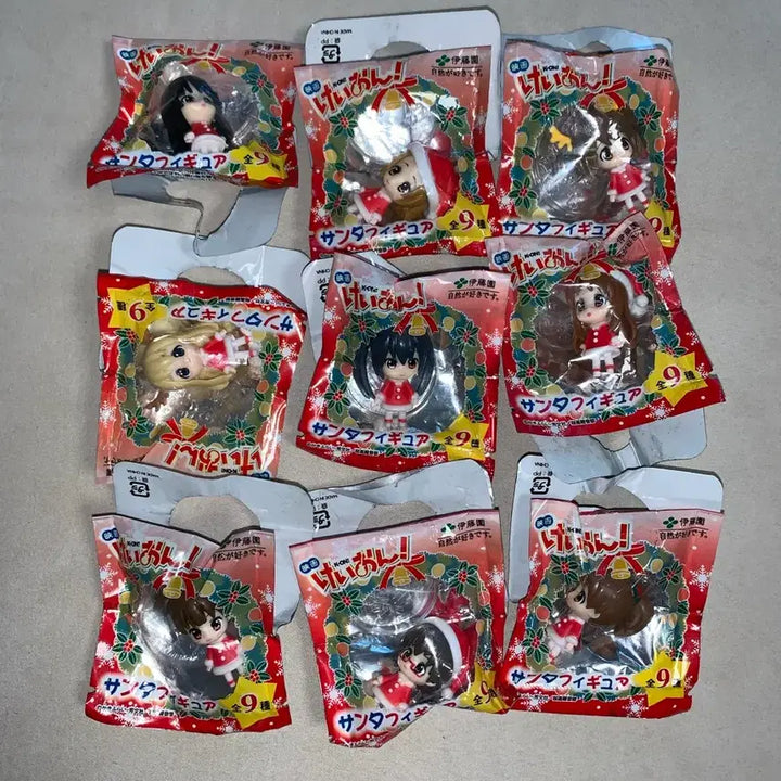 [BUNJANG] K-On! Mini Santa Figure 9-Piece Bundle Set (Sealed) / 케이온 미니 산타 피규어 9종 세트 일괄 (미개봉)