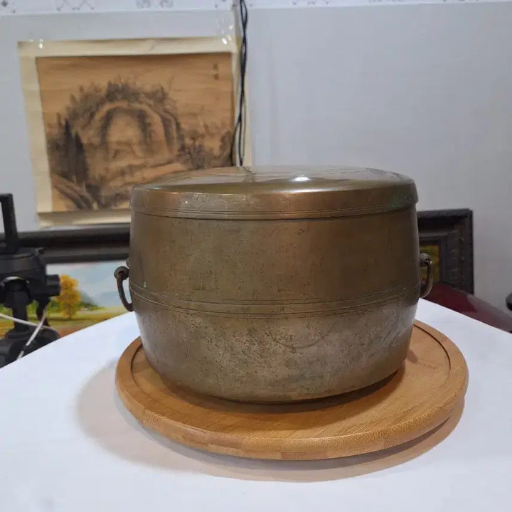 [BUNJANG] Antique Korean Brass Rice Pot / 골동품 유기 밥통