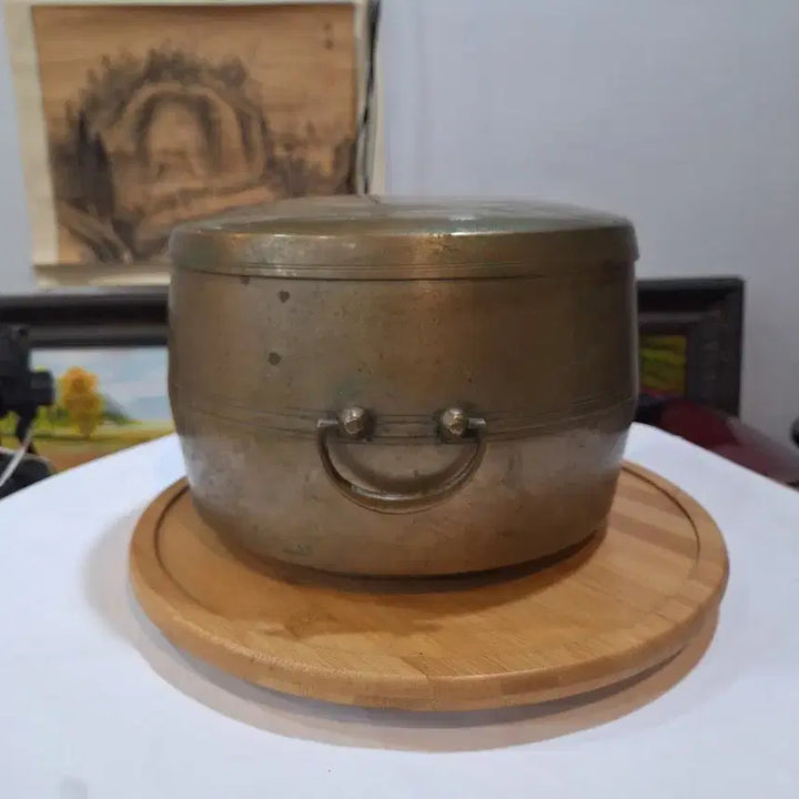 [BUNJANG] Antique Korean Brass Rice Pot / 골동품 유기 밥통
