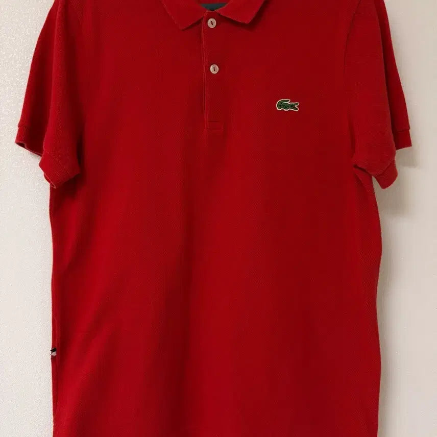 [BUNJANG] Lacoste Red PK Short Sleeve T-Shirt / 라코스테 빨간색 PK 반팔 티셔츠