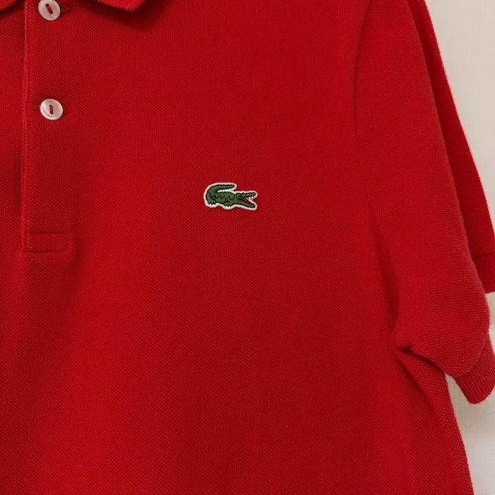 [BUNJANG] Lacoste Red PK Short Sleeve T-Shirt / 라코스테 빨간색 PK 반팔 티셔츠