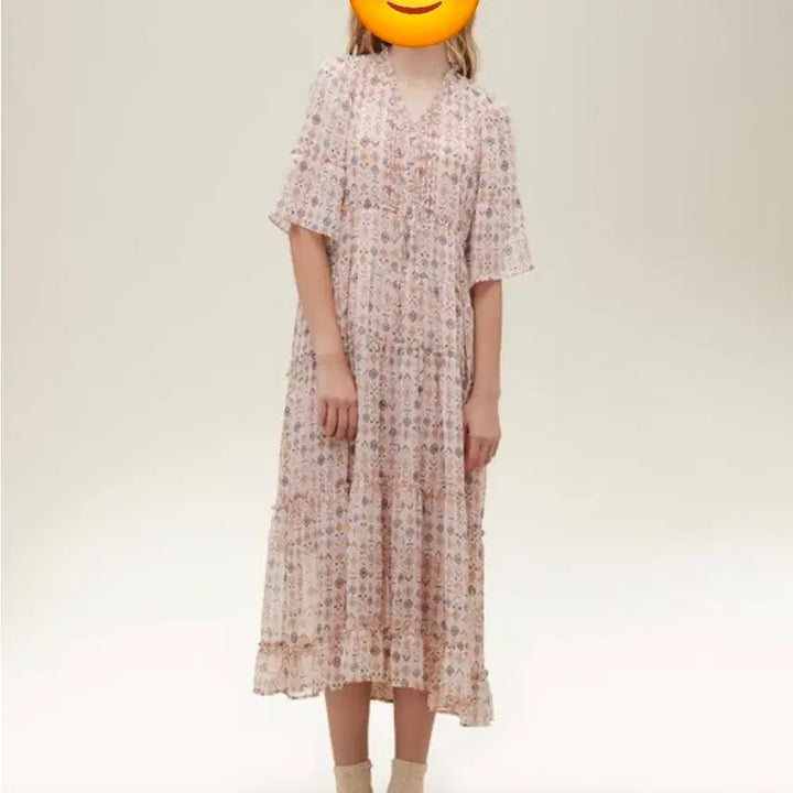 [BUNJANG] Thursday Island Flower Chiffon Long Dress / 써스데이아일랜드(스타일)플라워쉬폰고급롱원피스