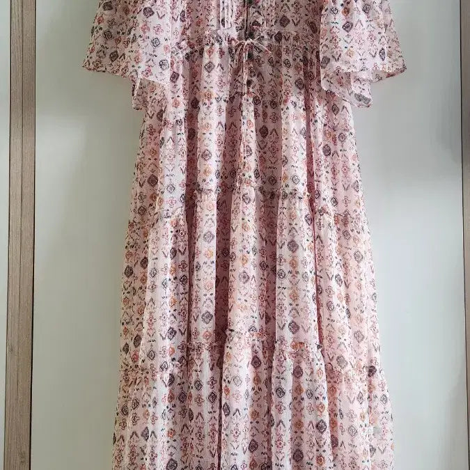 [BUNJANG] Thursday Island Flower Chiffon Long Dress / 써스데이아일랜드(스타일)플라워쉬폰고급롱원피스