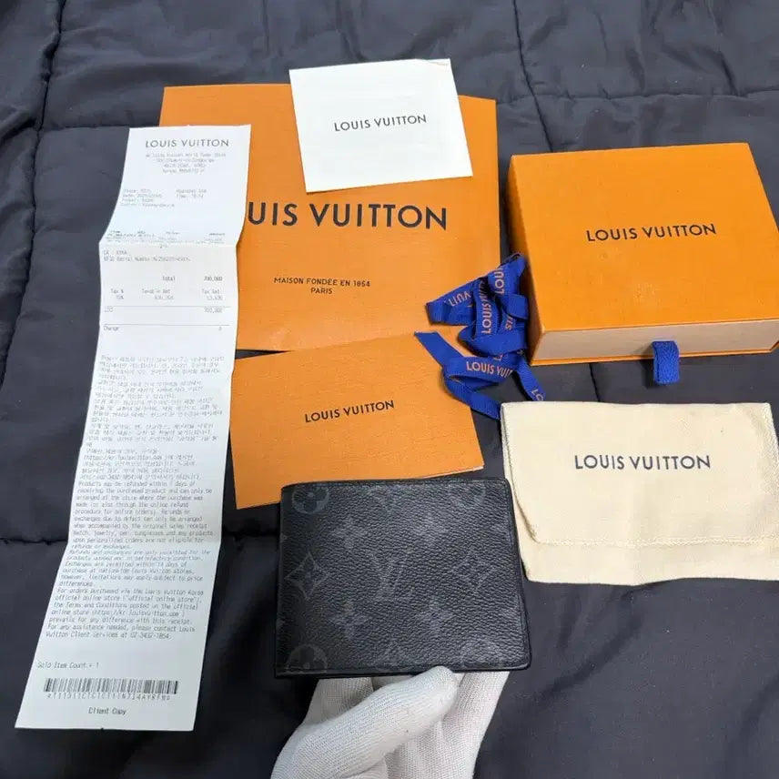 [BUNJANG] Louis Vuitton Eclipse Multiple Wallet M61695 / 25.03구매 완풀박스 루이비통 이클립스 멀티플 반지갑 M61695
