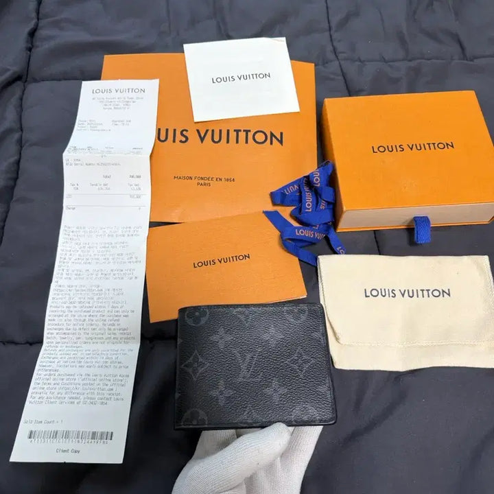 [BUNJANG] Louis Vuitton Eclipse Multiple Wallet M61695 / 25.03구매 완풀박스 루이비통 이클립스 멀티플 반지갑 M61695